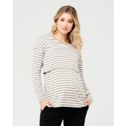 Ripe Maternity Lionel Long Sleeve Ripe Maternity Nursing Tee Olive / White