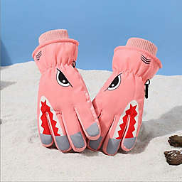 Stock Preferred Children's Ski Gloves Fits Kids' 6-10 in 1-Pair Pink 23x10x2.5CM