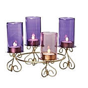 8.25 Inch Tall Advent Glass Flutes Holders - Candles not Included