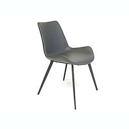 Gingko Dover dining chair, grey PU leather