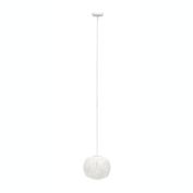 Lalia Home 1-Light 11.38" Bohemian Farmhouse Coastal Woven Paper Shade Pendant, White