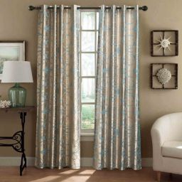 Dolce Mela Home Decorative Damask Jacquard, Grommet, Semi-Blackout curtain Panel, Tall 60 x 100 Inches
