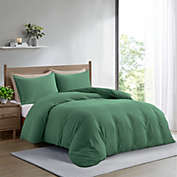 Unikome Reversible 3-Piece Houndstooth Printed Duvet Cover Set, Green, Twin