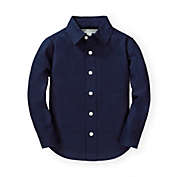 Hope & Henry Boys&#39; Linen Classic Button Down Shirt (Navy No Pockets, 18-24 Months)