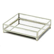 Zingz & Thingz 12" Silver Contemporary Rectangular Glass Tray