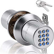 FITNATE Keyless Smart Lock Digital Door Lock with Keypad, Waterproof Electronic Keypad Door Lock with Spare Keys Silver