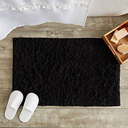 Juvale Black Bath Mat, Non-Slip Bathroom Rug for Showers (32 x 20 Inches)
