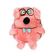 Wrapables Plush Friendly Animals Backpack for Toddlers / Pink Dog