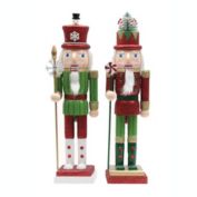 Santa's Workshop Inc. Home Decorative 15" Christmas Surprise Nutcracker, Set of 2
