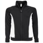 Ideology Big Girl&#39;s Colorblocked Track Jacket Black Size Small
