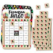 Big Dot of Happiness Happy Kwanzaa - Bingo Cards and Markers - Party Bingo Game - Set of 18