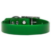 Mirage Pet Products Plain Tropical Jelly 3/4" Wide Dog Collar, Emerald Green/Medium