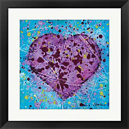 Metaverse Art Emotions Scenes Purple Heart by Britt Hallowell 20-Inch x 20-Inch Framed Wall Art