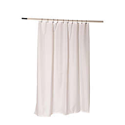 Carnation Home Fashions Nylon Fabric Shower Curtain Liner with Reinforced Header and Metal Grommets - White 70