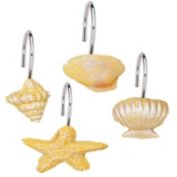 Carnation Home Fashions "South Beach" Resin Shower Curtain Hooks - Ivory 1.5" x 1.5"