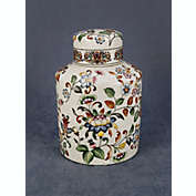 AA Importing 8.5" Jar with Lid, Floral Design