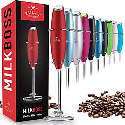 Milk Frother With Stand - Ruby Red