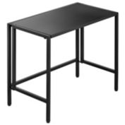 mDesign Folding Desk Adjustable Compact Workstation Metal Table