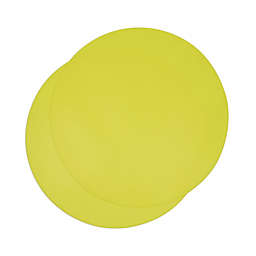 Juvale Round?Silicone Microwave Mats,?Yellow?Pot Holders (11.75 x 11.75 In, 2 Pack)