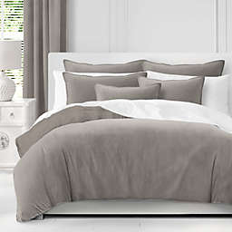 6ix Tailors Fine Linens Dreamy Velvet Greige Comforter Set