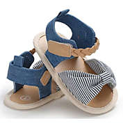 Laurenza&#39;s Baby Girls Blue Striped Sandals