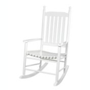 Gift Mark Home Kids Children Adult Tall Back Rocking Chair White