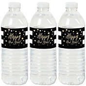 Big Dot of Happiness New Year&#39;s Eve - Gold - New Years Eve Party Water Bottle Sticker Labels - Set of 20