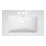 American Imaginations Drop In White Ceramic Top in Enamel Glaze Finish