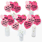 Big Dot of Happiness Be My Galentine - Galentine&#39;s and Valentine&#39;s Day Party Centerpiece Sticks - Table Toppers - Set of 15