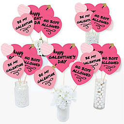 Big Dot of Happiness Be My Galentine - Galentine's and Valentine's Day Party Centerpiece Sticks - Table Toppers - Set of 15