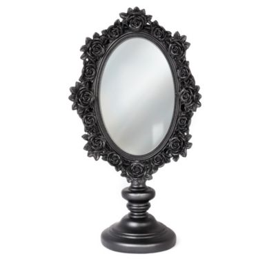 The Vault Decorative Black Rose Dressing Table Mirror