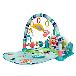 Slickblue Baby Kick and Play Gym Mat Activity Center with Detachable Piano for Bedroom-Blue