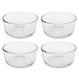 Pyrex Round Clear Glass Food Storage Bowl (4-Pack)