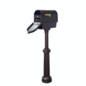 Special Lite Products Berkshire Curbside Mailbox with Newspaper Tube, Locking Insert and Bradford Mailbox Post