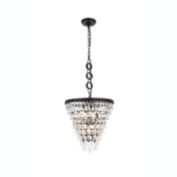 Elegant Lighting Nordic 5 lights black pendant