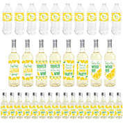 Big Dot of Happiness So Fresh - Lemon - Citrus Lemonade Party Decorations - Beverage Bar Kit - 34 Pieces