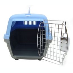 YML  Outdoor Pet Travel Small Plastic Carrier For Small Animal In Blue Color
