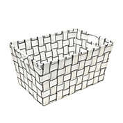 Jessar - Fabric Storage Basket, 30X20X15 cm, White