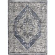 Kathy Ireland American Manor Bordered Indoor only Area Rug - 3'11" x 5'11" Blue