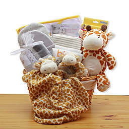 GBDS Jungle Safari New Baby Gift Basket - Yellow  - baby bath set -  new baby gift basket