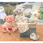 GBDS Sweet Baby of Mine New Baby Basket -Blue - baby bath set -  baby boy gift basket