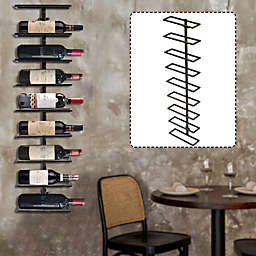 Infinity Merch Wall Mounted Wine Racks for 9 Bottles Bronze