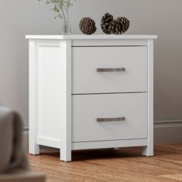 GALANO Furniture Layton 2-Drawer Bedside Table Cabinet Nightstand w/Drawers Storage and Ultra Fast Assembly (21.9 in. × 15.7 in. × 19.1 in.)