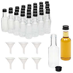 Stockroom Plus 30 Pack 50ml Mini Liquor Bottles with Twist Off Lids for Party Favors