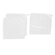 PiccoCasa Set of 3 Multi-Purpose Cleaning Wash Towel for Home and Kitchen, Microfiber Water Absorbent Drying Towel Face Cloth Washcloth, 11.8" x 11.8"(L*W) White