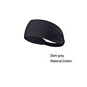 Stock Preferred Men & Women Wide Non Slip Sports Headbands in Dark Gray