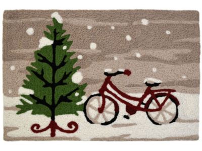 Jellybean 20"X 30" Rectangle Cycling Home For The Holidays Rug
