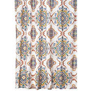 mDesign Damask Print - Easy Care Fabric Shower Curtain