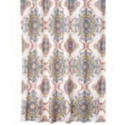 mDesign Vintage Damask Print, Easy Care Fabric Shower Curtain, 72 x 72"