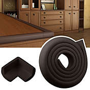 EeeKit 2-Pack Extra Thick Baby Proofing Edge Guard Foam Protector, Brown